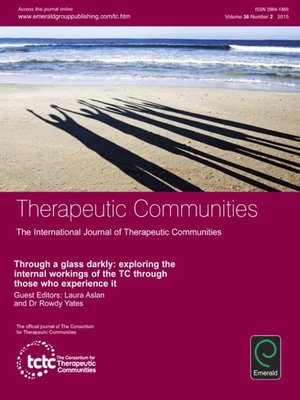 cover image of Therapeutic Communities: The International Journal of Therapeutic Communities, Volume 36, Issue 2